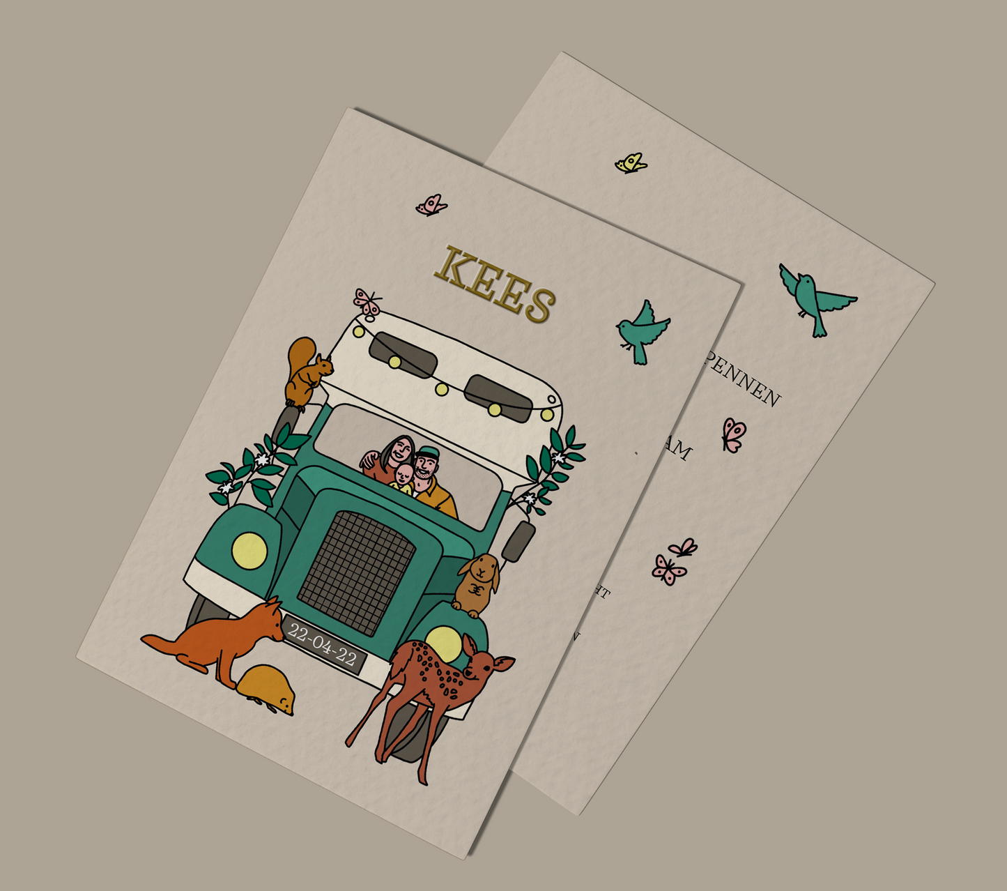 Custom Portet - Kleur + goudfolie